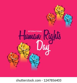 Vector illustration of a Background for International Human Rights Day.