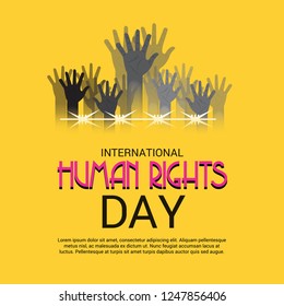 Vector illustration of a Background for International Human Rights Day.