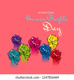 Vector illustration of a Background for International Human Rights Day.