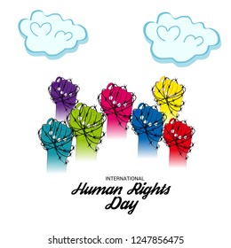 Vector illustration of a Background for International Human Rights Day.