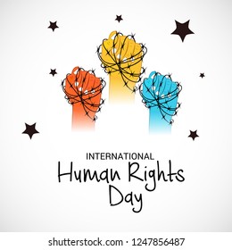 Vector illustration of a Background for International Human Rights Day.