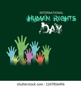 Vector illustration of a Background for International Human Rights Day.