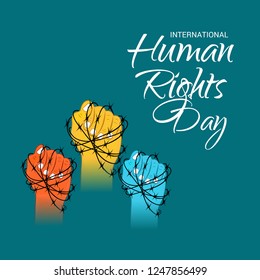 Vector illustration of a Background for International Human Rights Day.