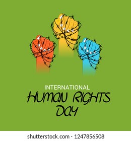 Vector illustration of a Background for International Human Rights Day.