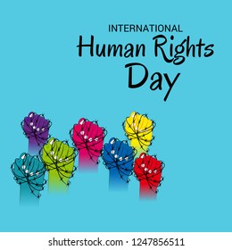 Vector illustration of a Background for International Human Rights Day.