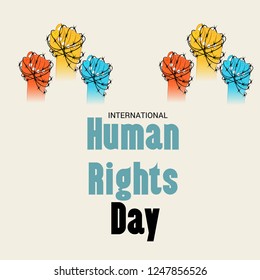Vector illustration of a Background for International Human Rights Day.
