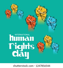 Vector illustration of a Background for International Human Rights Day.