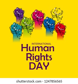 Vector illustration of a Background for International Human Rights Day.