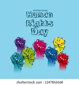 Vector illustration of a Background for International Human Rights Day.