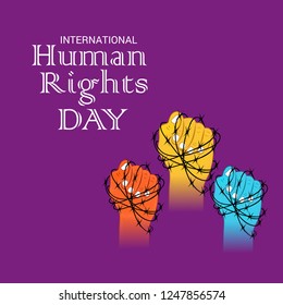 Vector illustration of a Background for International Human Rights Day.