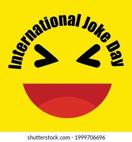 Vector illustration of a Background for International Joke Day