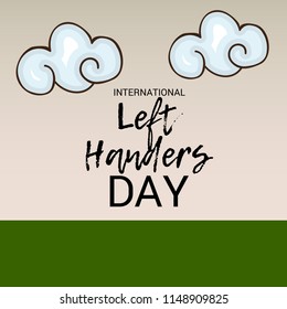 Vector illustration of a Background for International Left Handers Day.