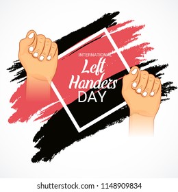 Vector illustration of a Background for International Left Handers Day.