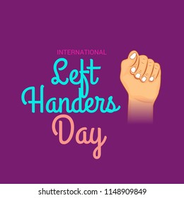 Vector illustration of a Background for International Left Handers Day.