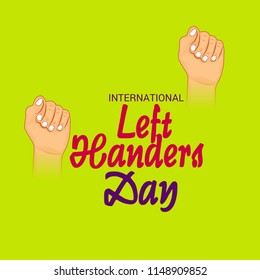Vector illustration of a Background for International Left Handers Day.
