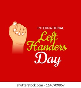 Vector illustration of a Background for International Left Handers Day.