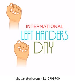 Vector illustration of a Background for International Left Handers Day.