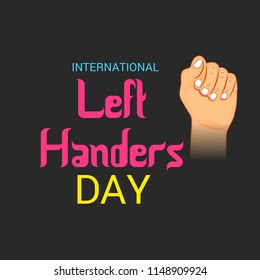 Vector illustration of a Background for International Left Handers Day.