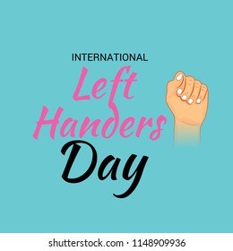 Vector illustration of a Background for International Left Handers Day.