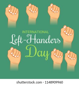 Vector illustration of a Background for International Left Handers Day.