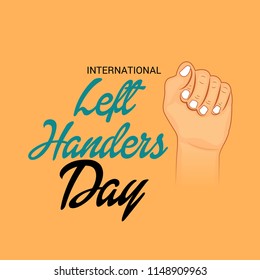 Vector illustration of a Background for International Left Handers Day.