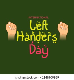 Vector illustration of a Background for International Left Handers Day.