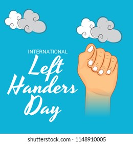 Vector illustration of a Background for International Left Handers Day.
