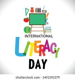 Vector illustration of a Background for International Literacy Day.