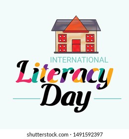 Vector illustration of a Background for International Literacy Day.