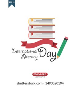 Vector illustration of a Background for International Literacy Day on September.