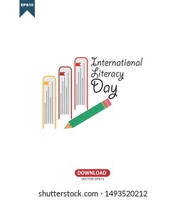 Vector illustration of a Background for International Literacy Day on September.