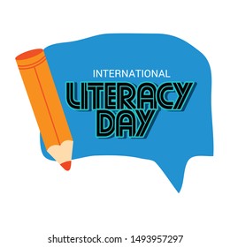 Vector illustration of a Background for International Literacy Day.