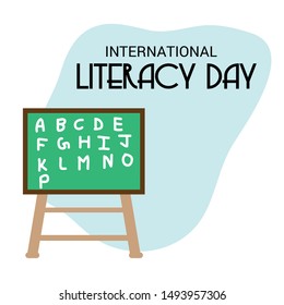 Vector illustration of a Background for International Literacy Day.