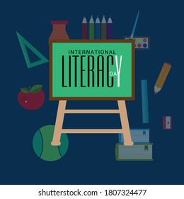 Vector illustration of a Background for International Literacy Day.