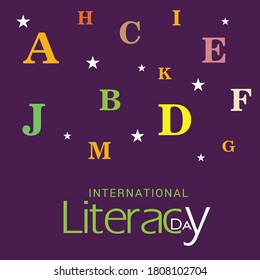 Vector illustration of a Background for International Literacy Day.