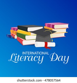 Vector illustration of a background for International Literacy Day.