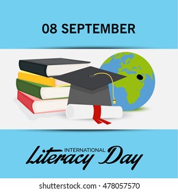 Vector illustration of a background for International Literacy Day.