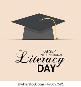 Vector illustration of a background for International Literacy Day.