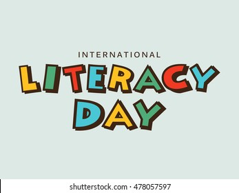 Vector illustration of a background for International Literacy Day.
