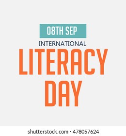 Vector illustration of a background for International Literacy Day.
