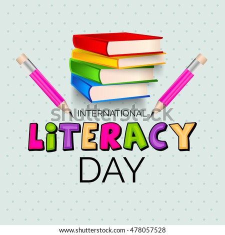 Vector illustration of a background for International Literacy Day.