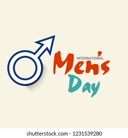 Vector illustration of a Background for International Men's Day.