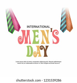 Vector illustration of a Background for International Men's Day.