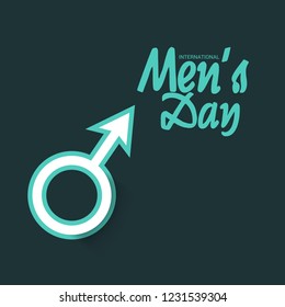 Vector illustration of a Background for International Men's Day.