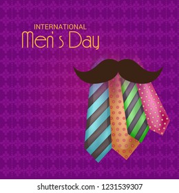 Vector illustration of a Background for International Men's Day.