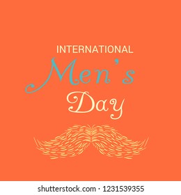 Vector illustration of a Background for International Men's Day.