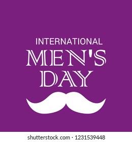 Vector illustration of a Background for International Men's Day.
