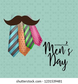 Vector illustration of a Background for International Men's Day.