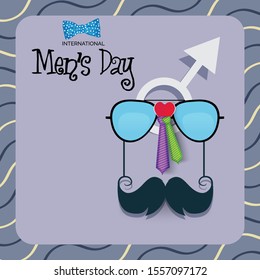 Vector illustration of a Background for International Men's Day.