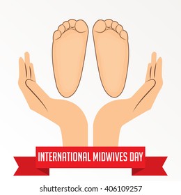Vector illustration of a background for International Midwives Day.